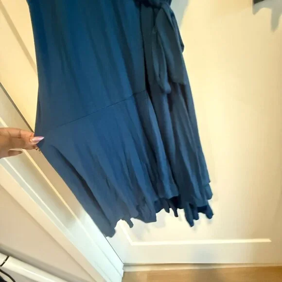 Lilly Pulitzer Navy Blue Long Sleeve Wrap Dress – Size Large - Picture 5 of 8